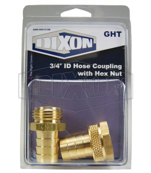 Fitting, Series: GHD, Fitting/Connector: Nut, 1-1/16 in Hex, Brass, 1.63 in L Dimensions