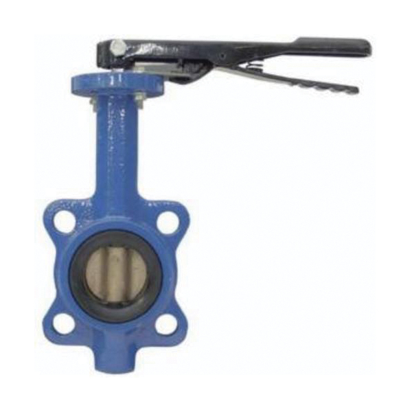 Butterfly Valve, Wafer Style, 2 Inch Nominal, 150 lb Pressure Class, 70 °F, Ductile Iron Body, Aluminum Bronze Disc Material, Stainless Steel (Stem) Stem & Pin Material, PTFE Bushing Softgoods