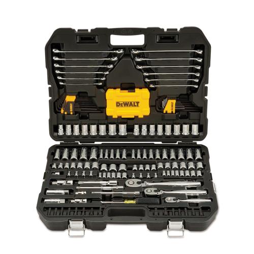 Mechanic's Socket Tool Set, 1/4 in, 3/8 in, 1/2 in Drive 6-Point, 168 Piece, Case Tool Storage Type, Yes Tool Storage Included, Polished Chrome