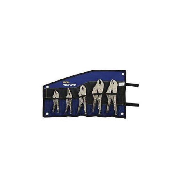 Plier Set, Pliers Type: Locking, Maximum Jaw Opening: 2-1/4 in, Jaw Surface Type: Curved/Long Nose, 3 Piece, Specifications: Ergonomic Handle, Alloy Steel
