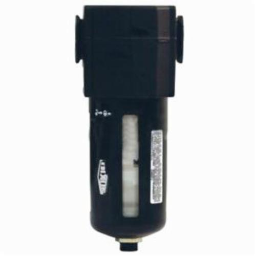 Compressed Air Filter, General Purpose Standard, Series: Series 1 F74G, 3/8 Inch PTF Port, 112 scfm, 40 micron Filter, 150 psig Pressure, -30 to 125 °F, Polycarbonate Bowl, Aluminum