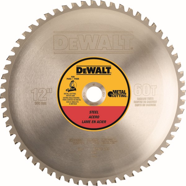 Circular Saw Blade, General Purpose, 12 in Diameter, 0.77 in Thickness, 1 in Arbor, TCG Teeth, 60 Teeth, 1.5° Tooth Angle, 1800 RPM 0.091 in Kerf, Carbide Cutting Edge, Carbide Blade, Applicable Materials: Heavy Gauge Ferrous Metal