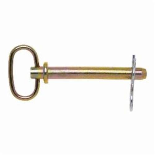 Hitch Pin, 5/8 in Dia, 4 in Usable Length, Forged Steel, Zinc Plated with Yellow Chromate