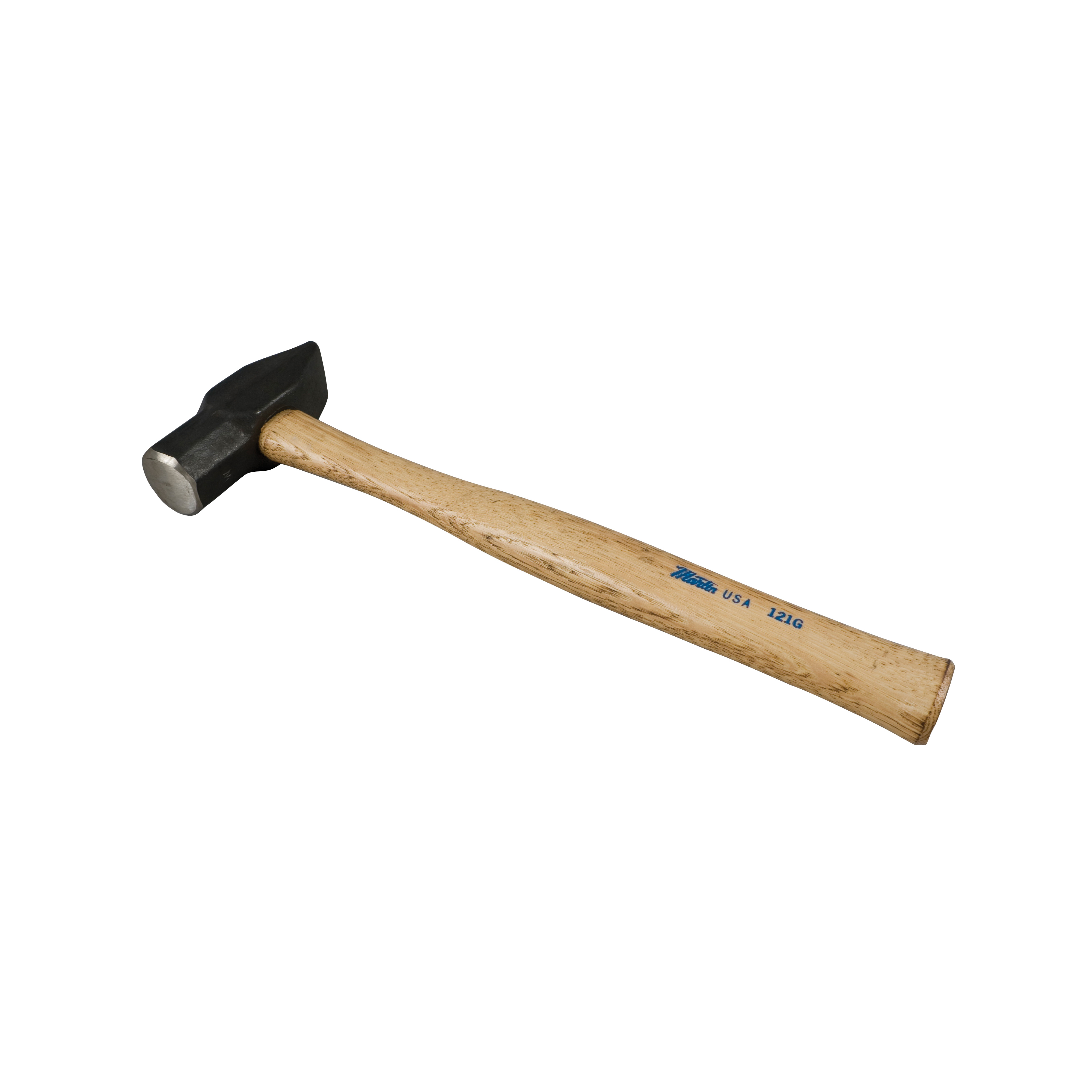 Blacksmith Hand Hammer, Cross Peen, 15-1/2 Inch Overall Length, 1-25/64 Inch Face Diameter, 3 lb Head, Carbon Steel Head, 5-1/4 Inch Head Length, Wood Handle, Hickory Grip