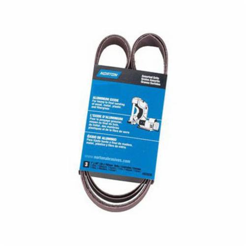 Coated Abrasive Belt, Narrow, Series: R228, 48 in Belt Length, 6 in Belt Width, 120 Grit, Medium Grade, Aluminum Oxide Abrasive, Cotton Backing, Closed Coat, Brown, Applicable Materials: Metal and Wood, X-Weight Backing Weight
