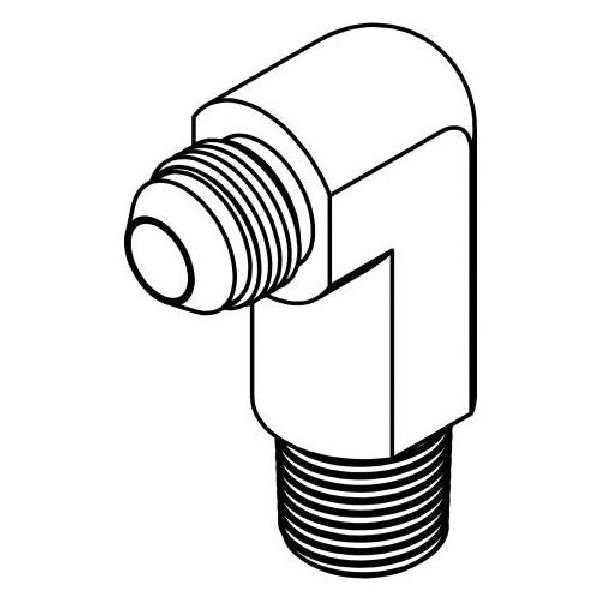 Elbow, Long, Series: 2501-L, 7/16-20 x 1/8-27 Nominal, 37 deg Male JIC x MNPT End Style, 90 deg Angle, 1.17 in Length, 316 Stainless Steel