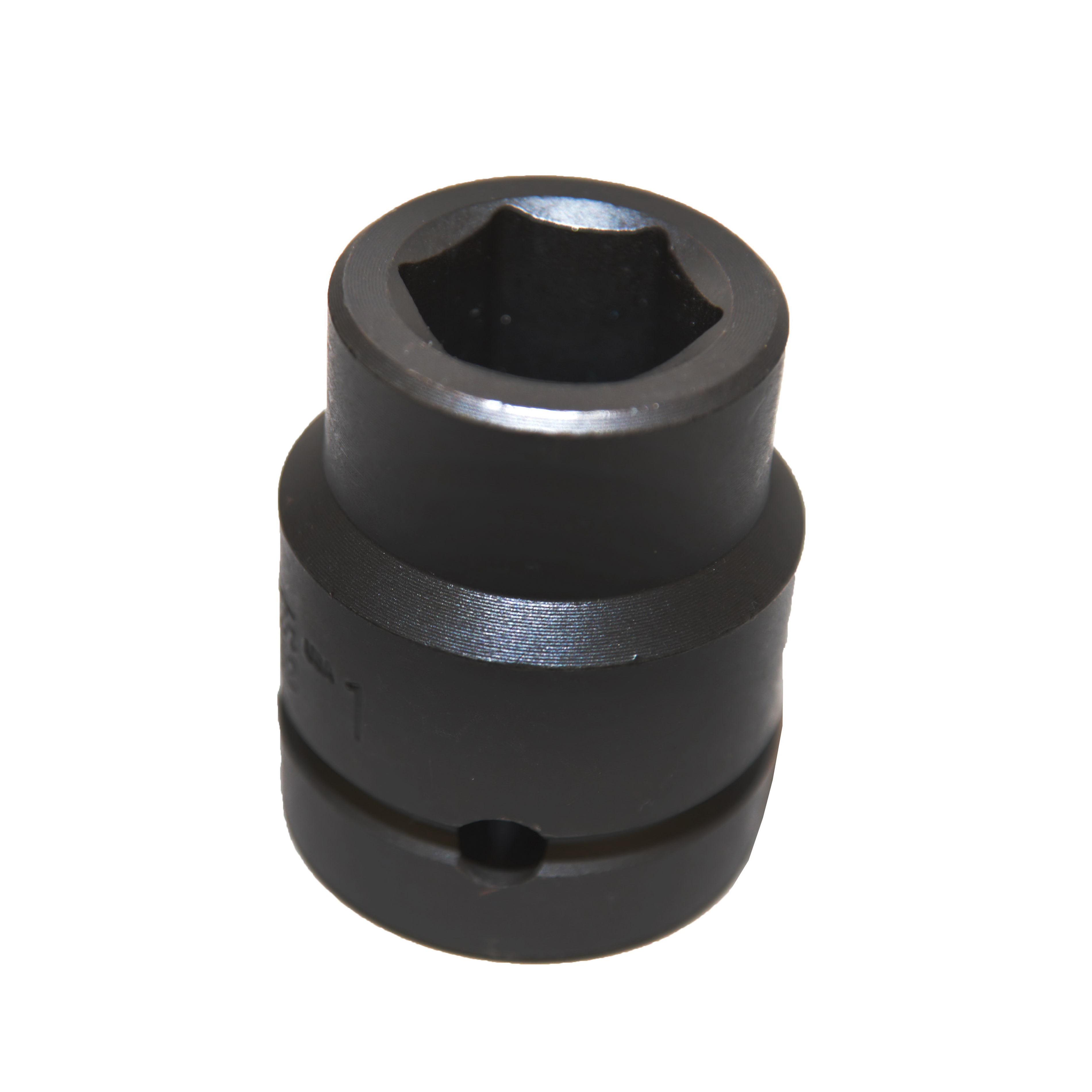 Power/Impact Socket Wrench, Standard Type I, Measurement System: SAE, Square Drive, 3/4 Inch Drive, Impact Socket, 13/16 Inch Socket, 2-1/8 Inch Overall Length, 39/64 Inch Opening Depth, 1-5/8 Inch Drive End Width, 1-23/64 Inch Socket End Width, 6 Points, Forged Alloy Steel, Industrial Black