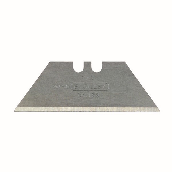 Utility Knife Blade, Heavy Duty, Sharp Point/Straight Edge Blade Design, 2-7/16 in Blade Length, 3/4 in Blade Width, 0.024 in Thickness, Trapezoid, 2 Points, High Carbon Steel