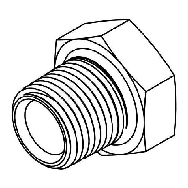 Pipe Plug, Hex Head, Series: 5406-P, 1/16-27 Nominal, MNPT End Style, 316 Stainless Steel