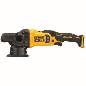 Polisher, Cordless Random Orbit, 5 in Pad Diameter, 2000 to 5500 opm Speed, 20 VDC, Lithium-Ion Battery, In-Line Handle, Variable Speed Trigger Control, No Reversible