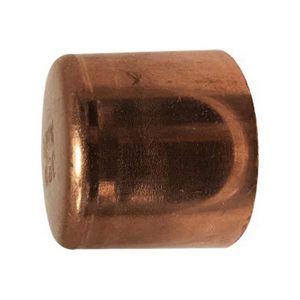 Cap, Cap Fitting/Connector, 2 Inch Nominal, 400 psi at 100° Pressure, 32 to 200 °F, ASTM B 88/ASTM B 306/A 306/Alloy C12200 Copper, Domestic