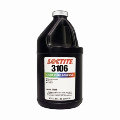 Light Cure Adhesive, High Strength Medium Viscosity, Series: 3106™, Bottle Container, 1 L Container, Bonds To: PVC, Thermoplastic