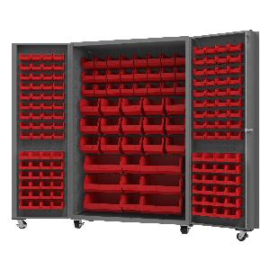 BIN C 168 GRAY 48IN 76IN STEEL 14GA RED