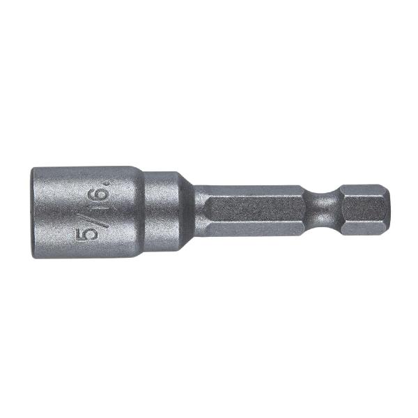 Nut Setter, Magnetic Tip, Hex Shank, Hex Insert, 1-7/8 in Overall Length, 5/16 in Dia