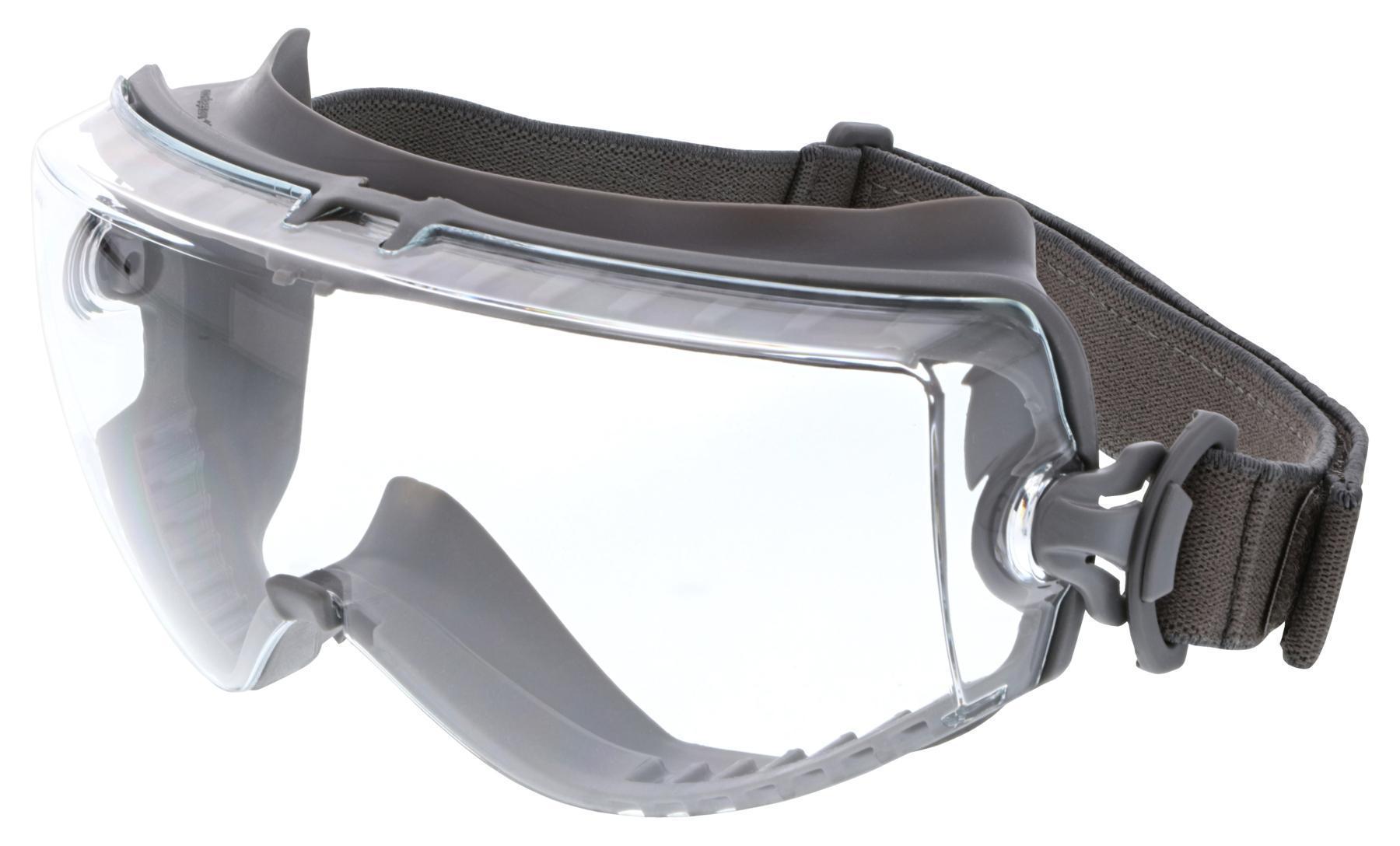 Protective Goggles, Safety, Series: Hydroblast®, MAX6™ Anti-Fog Lens Coating, Clear Lens, Full-Frame, Grey Frame, Polypropylene Frame, Rubber Strap, Yes % UV Protection