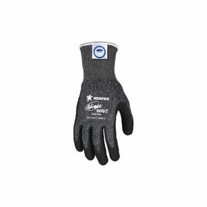 Ergonomic, Series: Ninja® Wave N96780, XL, Nitrile Palm, Nitrile Coating, Dyneema®, Black, Ambidextrous Hand, Full Finger/Regular Thumb, Unlined, Knit Wrist Cuff, 10.63 in Length, ANSI Cut-Resistance Level: A3, ANSI Puncture-Resistance Level: 4, Resi
