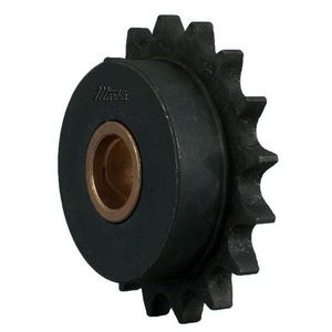 Bronze Bearing Idler Sprocket, Type B, 1/8 Inch Bore, 4.46 Inch Outside Diameter, #60 Chain, 17 Teeth, 3/4 Inch Pitch, 4.082 Inch Pitch Diameter, 3-1/4 Inch Diameter Hub, 1-1/4 Inch Length Through Bore, Steel