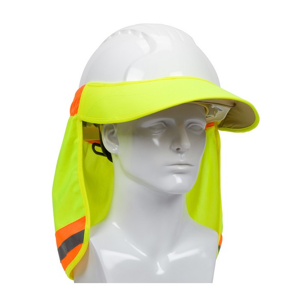 Hard Hat Visor and Neck Shade, Series: EZ-Cool®, Universal Fit, Hi-Viz Yellow