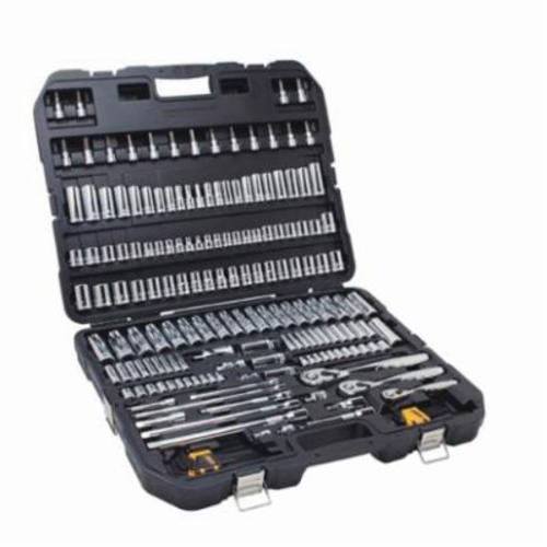Mechanic's Tool Set, Mixed, 6-Point, 192 Piece, Molded Case Tool Storage Type, Yes Tool Storage Included, Chrome Vanadium Steel, Polished Chrome, Silver