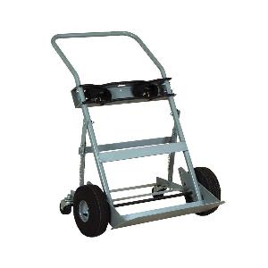 Cylinder Hand Truck, 1000 lb Load, 2 Cylinder, Pneumatic Wheel, 47 in Overall Height, 31-1/2 in Overall Width, 20 in Overall Depth, Steel
