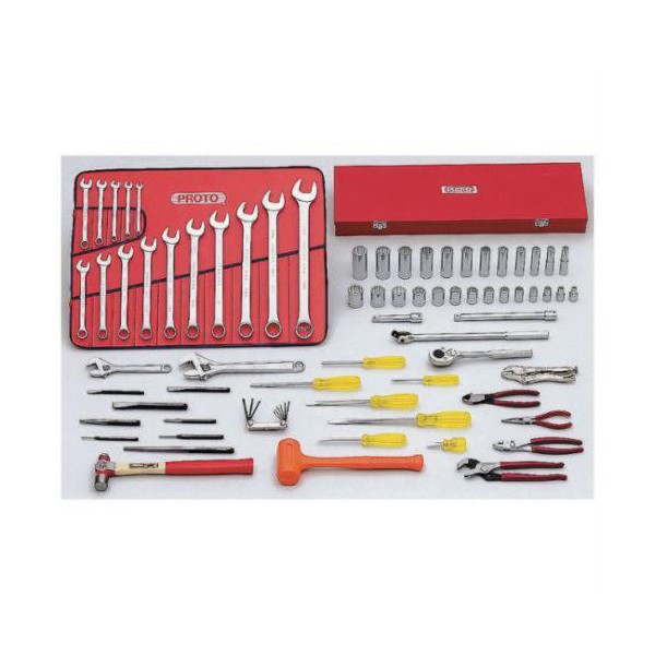 Tool Set, SAE Starter, 1/2 in Drive, 78 Piece, For Use With: 5/16 to 1-1/4 in Fastener, Box Tool Storage, Tool Storage Included: Yes, Specifications Met: ANSI Specified