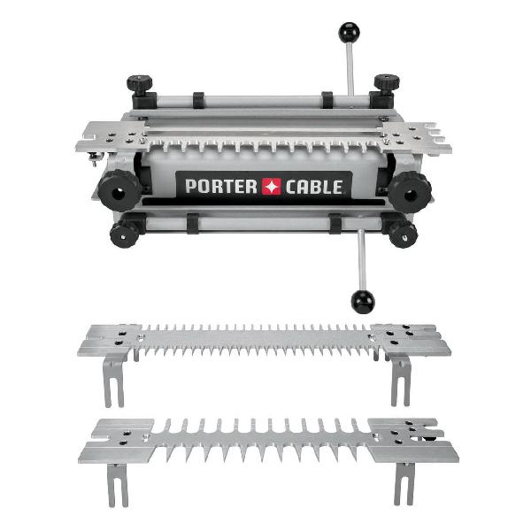 Dovetail Jig Combination Kit, Deluxe Doweling, 12 in W x 1/4 to 1-1/8 in THK, 1/4 in Shank Bit, Steel, Gray
