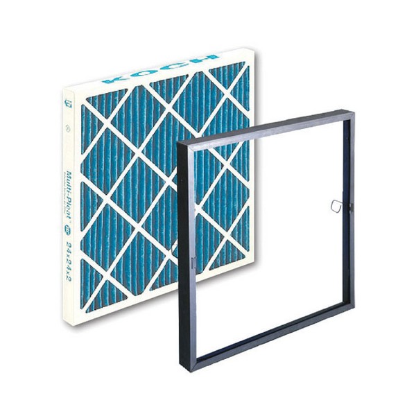 Filter Holding Frame, Type AR, 25 in Length, 16 in Width, 2 in D, For Use With: Fiberglass or Synthetic Pads, 16 Gauge Galvanized Steel, Silver, Domestic