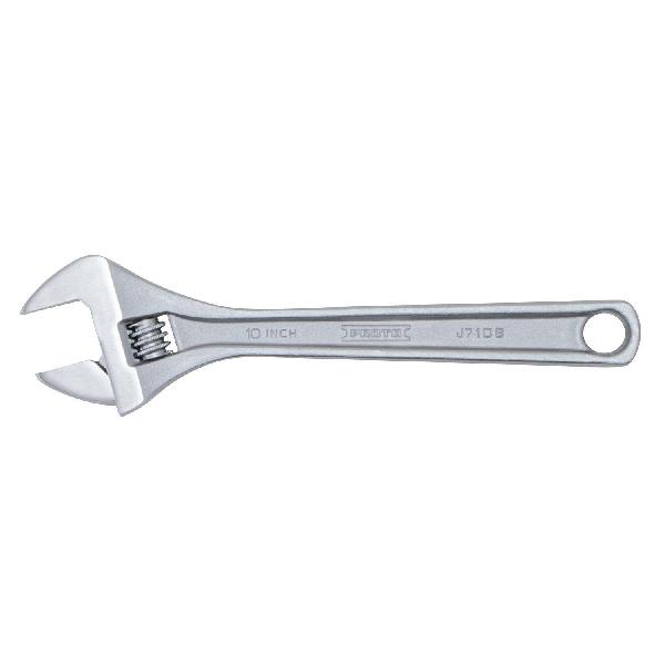 Wrench, Non-Insulated Standard, Adjustable Wrench, 1-5/16 in Wrench Opening, 10-1/8 in Overall Length, 1-3/8 in Jaw Width, Alloy Steel Jaw, 15˚ Head, Ergonomic/Plain Grip Handle, Alloy Steel Body, Tether Ready: Yes, Specifications Met: ASME B107.104,