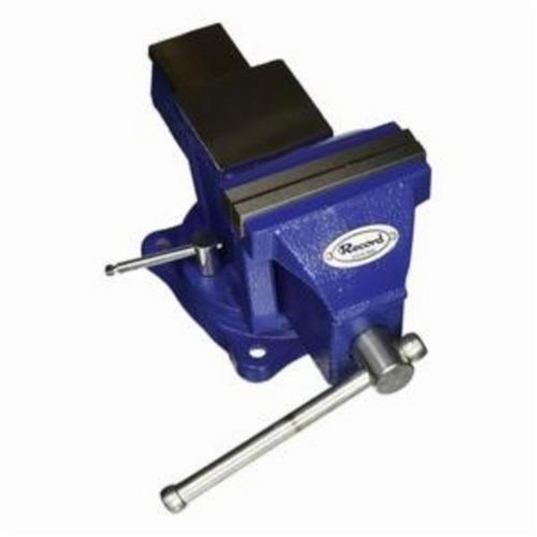 Multi-Purpose Vise, 4.9 in Jaw Opening, 5 in Jaw Width, 3 in Throat Depth, Swivel Base, Bolted-Down Mounting, 360 deg Rotation, Steel Handle, Fused Handle, Steel, Blue