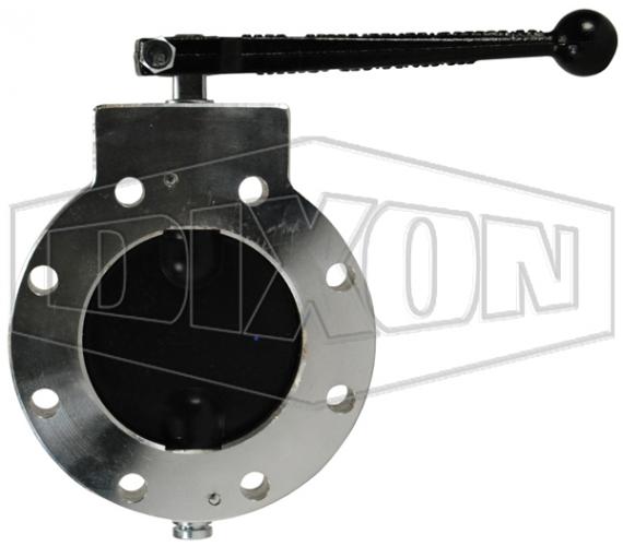 Butterfly Valve, Manual, 5 in Nominal, Flanged End Style, 0 to 400 °F, Media: Gasoline/Diesel Fuel, Manual Actuator