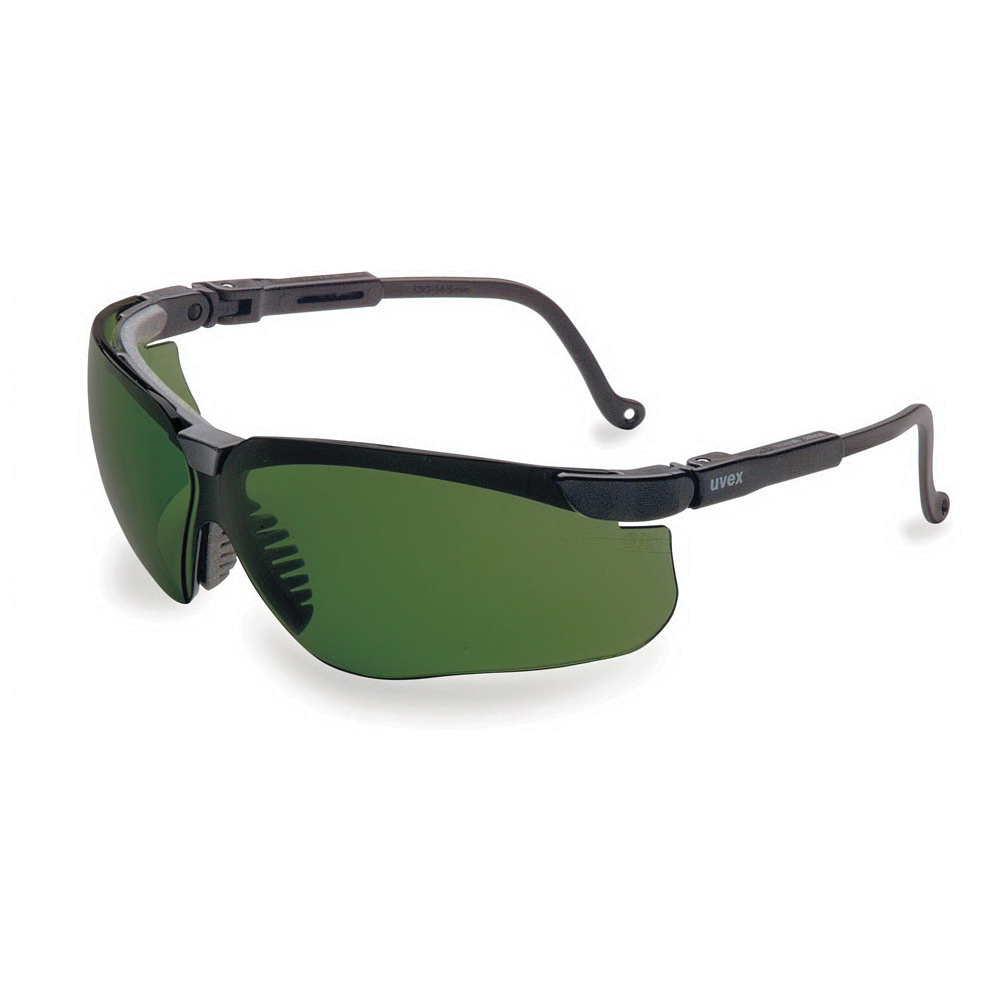 Safety Eyewear, General Purpose, Series: Genesis®, Universal Size, HydroShield™ Anti-Fog Lens Coating, Shade 3.0 Lens, Half-Frame, Black Frame, Polycarbonate Frame, Yes % UV Protection, Adjustable Temple, Specifications Met: ANSI Z87.1, CSA Z94.1, MIL-PRF-31013, CLAUSE 3.5.1.1