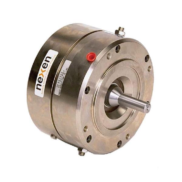 NEMA Motor Flange/Foot Mount Friction Brake, Spring Actuated/Air Released Standard Coefficient, Series: FMBES-1375, 900 in-lb Static, 78.4 cu-in New/16.2 cu-in Worn Out Air Volume, 1800 RPM Maximum, 80 psi Maximum, 1-3/8 Inch Bore Diameter, 32 to 150