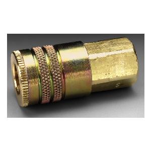 Socket, Industrial Interchange, Series: Whitecap™, For Use With: W-3020 3M™ Supplied Air Hose and 3M™ Whitecap™ Helmets, Specifications: 3/8 in Body, 3/8 in FPT, Brass