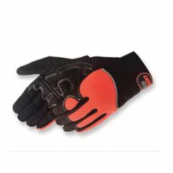 General Purpose Work Glove, Series: 0915QBK, Synthetic Leather, Black, Spandex Lining, Hook and Loop Closure
