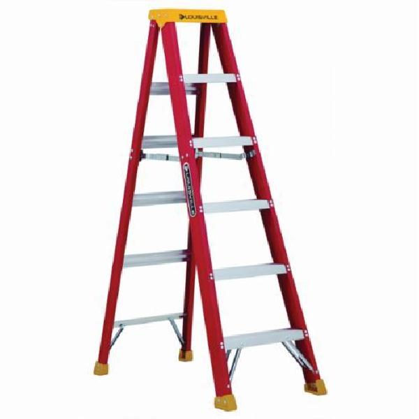 Step Ladder, Type IA Non-Conductive Weather Resistant, Series: L-3016, 6 ft Ladder Height, 300 lb, ANSI Code: A14.5, Fiberglass, 5 Steps, 40-1/16 in Base Spread, 21-13/16 in Bottom Width