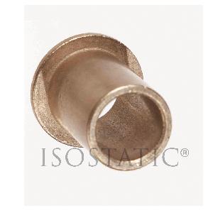 Flange Bearing, Round Bore, 1 in Bore, 1-1/4 in OD, 3/4 in Width, 1-1/2 in Diameter Flange, 1/8 in Flange Width, 10 to 175 °F, 2000 psi Maximum, 1200 sfpm Maximum Velocity, 50000 psi/sq-ft/min Maximum PV, SAE 841 Powdered Metal/Oil Impregnated Bronze