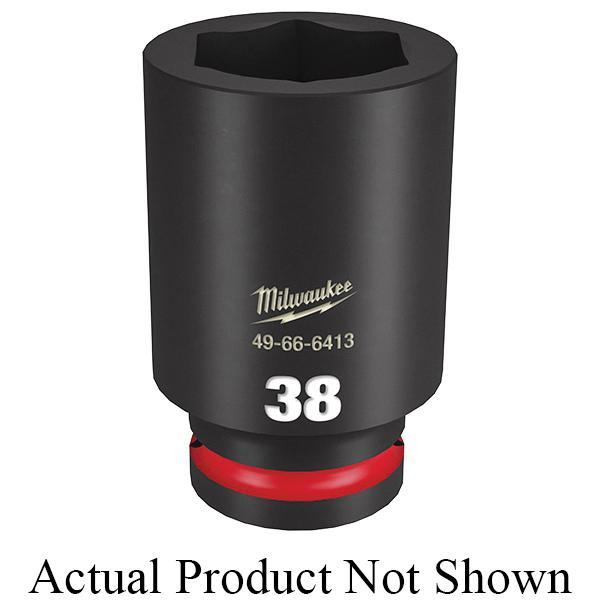Socket, Impact Rated: Yes, Measurement System: Metric, Hex Drive, 3/4 in Drive, Deep Socket, 24 mm Socket, 3.54 in Overall Length, 6 Points, Forged Steel, Black