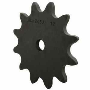 Double Pitch Roller Chain Sprocket, Solid Stock Bore Type A, Series: Conveyor, 0.719 in Bore Dia, 6-1/2 in Outside Dia, 2062 Chain, 12 Teeth, 5.796 in, 4 in Hub Dia, 0.459 in Length Through Bore, Steel