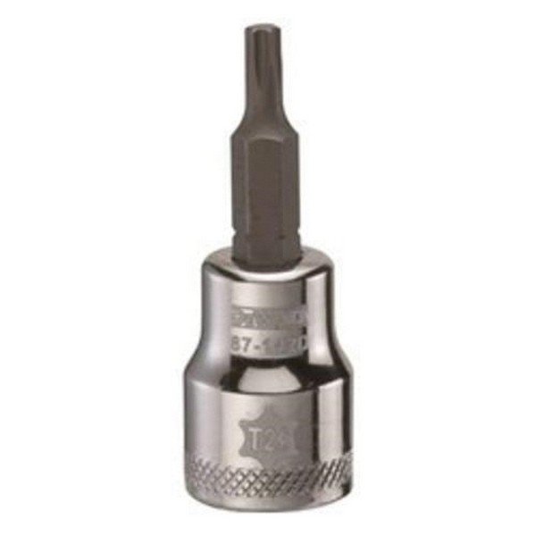 Socket Driver Bit, Measurement System: Imperial, 3/8 in Drive, Torx® Bit, T20 Bit, Chrome Vanadium Alloy Steel