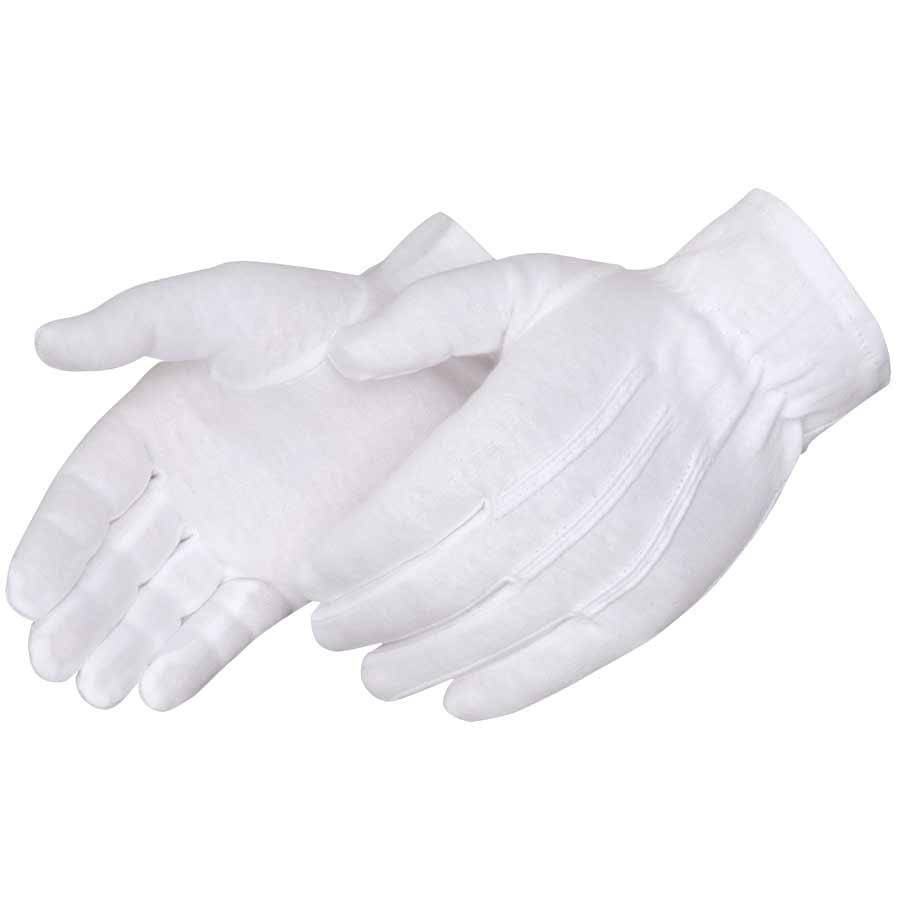 General Purpose Work Glove, Series: 4621, S Size, White, Cotton Lining