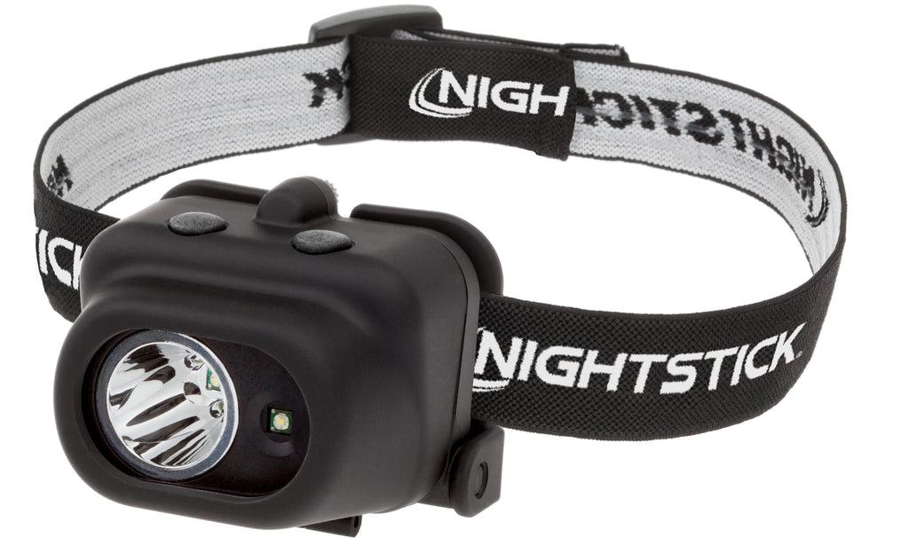 Multi-Function Headlamp, Series: NSP, LED Bulb, 180 Lumens, AAA Battery, 3 Batteries, Black, Engineered Polymer Housing Material, IPX7 Enclosure, 1.8 in H x 2.6 in W x 2.1 in L Dimensions