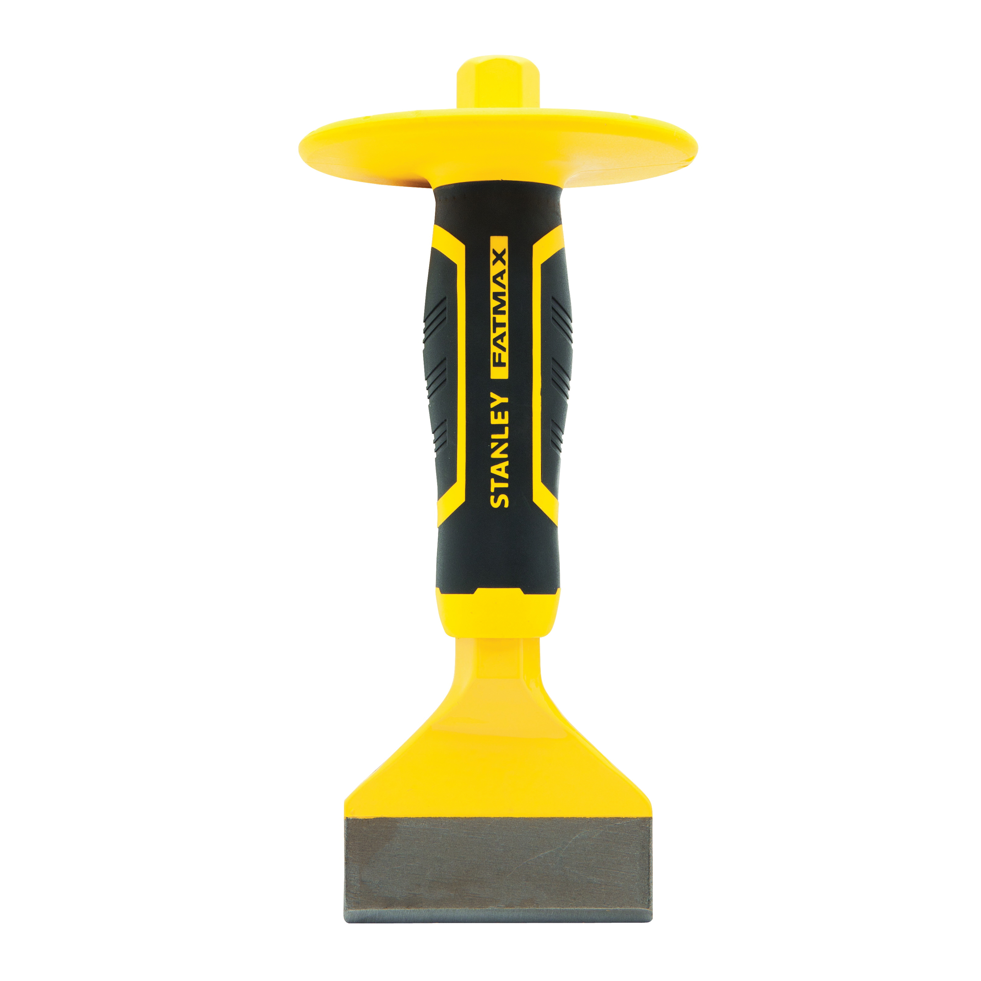 Brick Set, Flat Tip, 3 in Blade Width, 7-1/2 in Overall Length, 5.11 in L Handle, Steel Handle, Yes Handguard, CRV, Powder Coated