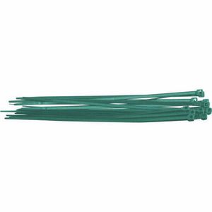 Cable Ties, 7 in Length, 0.18 in Width, 50 lb Tensile Strength, Metal Detectable Nylon, Green
