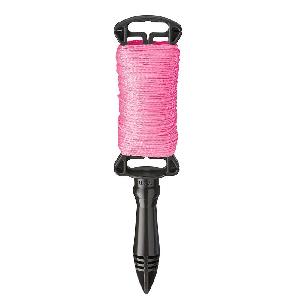 Braided Line, 0.06 in Size, 250 ft Overall Length, Nylon/Plastic, Pink
