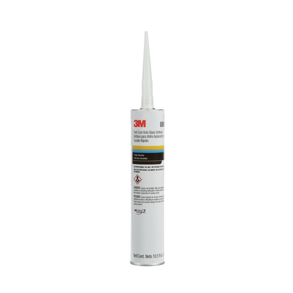 Windshield Adhesive, Fast Cure High Viscosity, Cartridge Container, 10.5 fl-oz Container, Polyurethane Base, Composition: Carbon Black, Dibutyltin Dichloride, Hydrotreated Light Petroleum Distillates, Kaolin, Calcined, P,P'-Methylenebis(Phenyl I