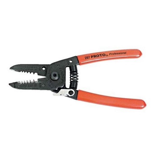 Wire Stripper Plier, Manual, 20 to 10 AWG Cable, 6-1/16 in Overall Length, Plastisol Grip, Steel Handle, Solid/Stranded Cable, Insulated: Yes