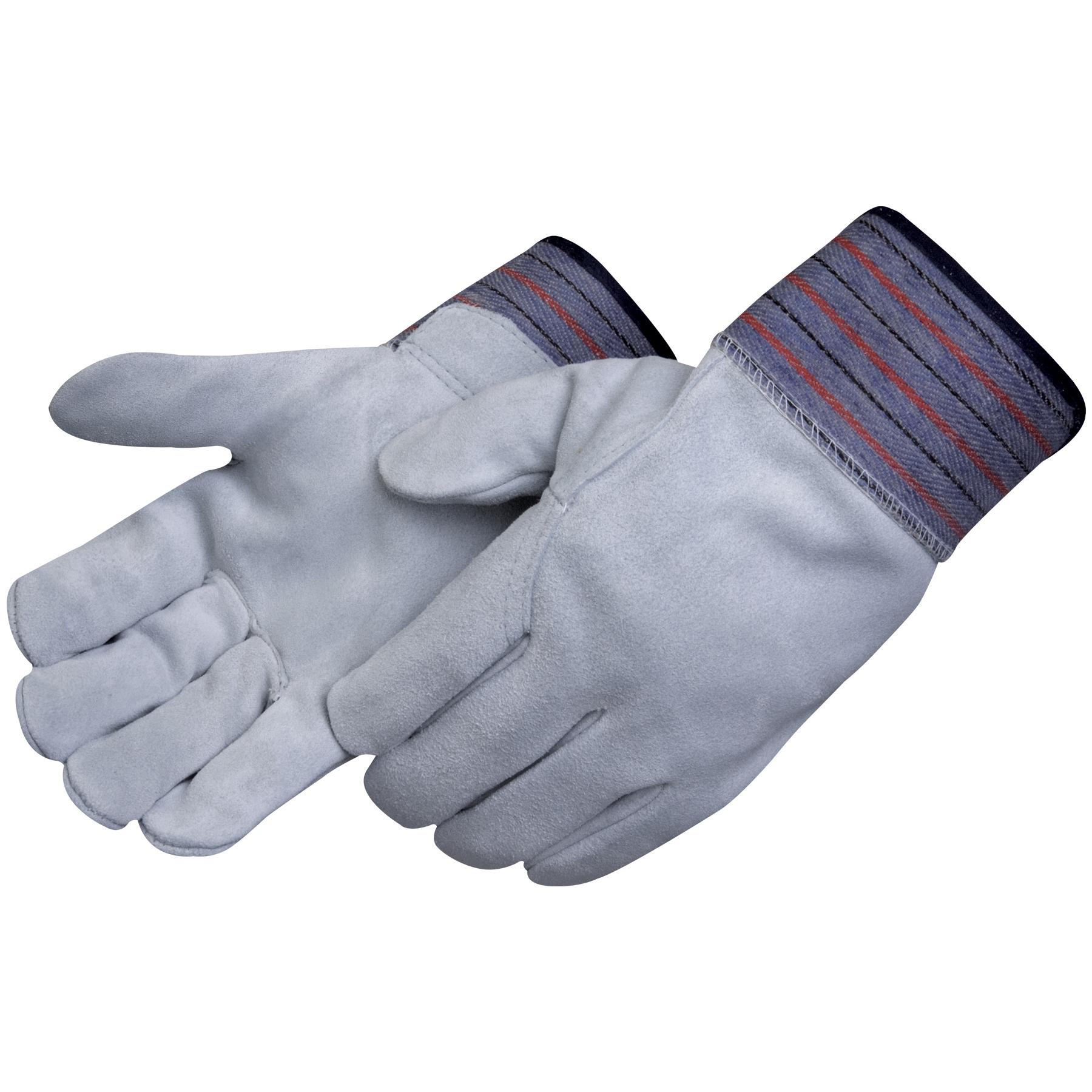 Glove, Regular, Series: 3460Q, Leather Palm, Black/Blue/Gray/Red, Gunn Cut Style, 2-1/2 in Length