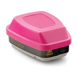 Combination Cartridge, For Use With: 3M™ 6000, 7000, FF-400 Series Half and Full Facepiece Respirators with Bayonet Filter Holder, Formaldehyde Gas, P100 Filter Class, Bayonet Connection, Magenta/Black/Olive, Resists: Organic Vapors, Oil and Non-Oil Based Particles, 4.2 in L x 3.4 in H Dimensions