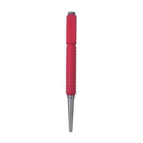 Nail Center Set, Square Head, 3/32 in Tip, Long Beveled, Steel Tip, 5 in Overall Length, Red Cushion Grip Handle