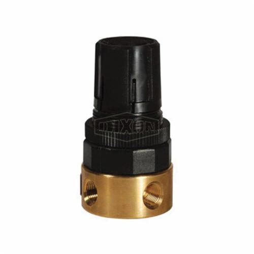 Miniature Water Regulator, RB3 Series, 1/4 Inch NPT/BSPP-G, 14 scfm, 2 to 125 psig Adjustable, 40 to 125 °F, Brass